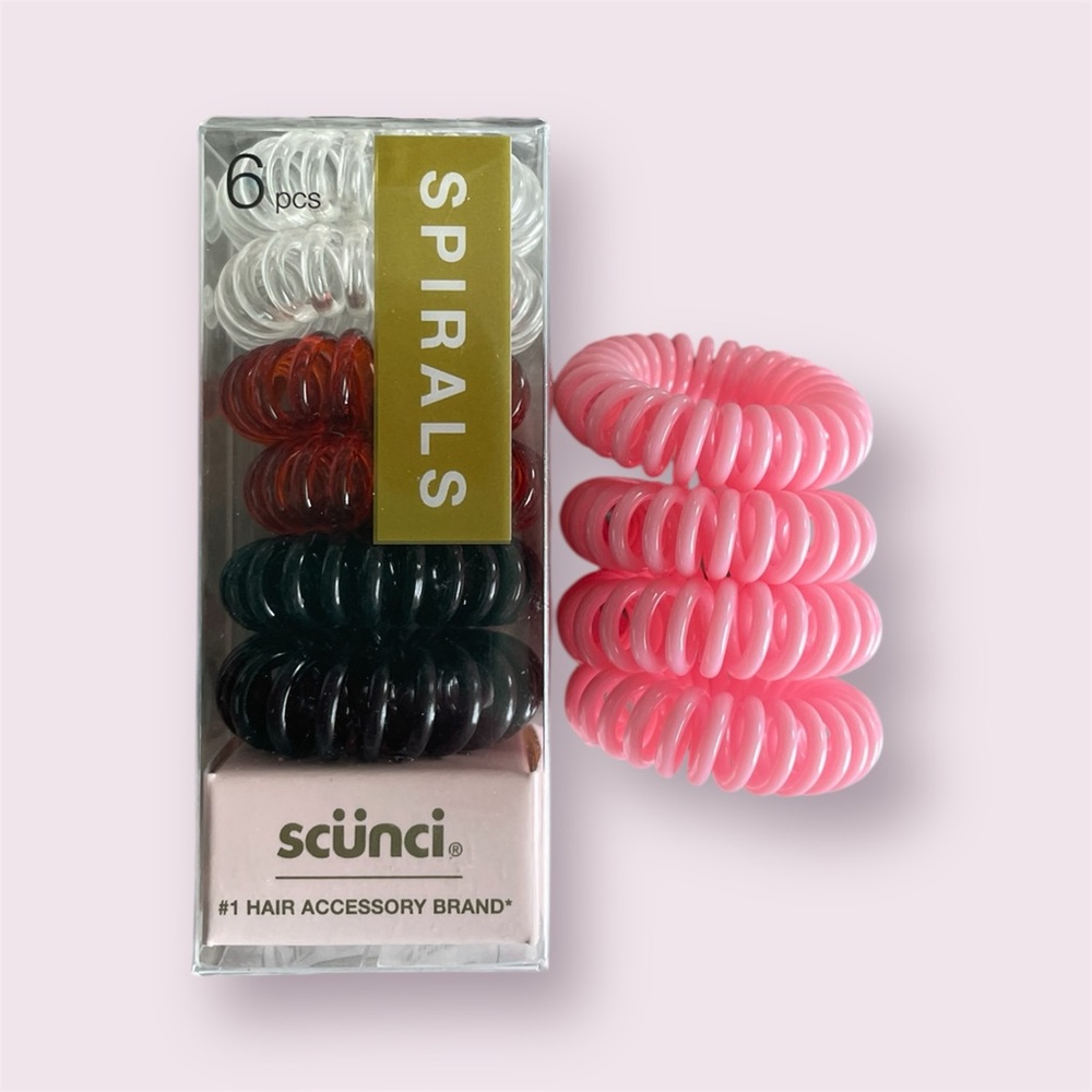 Scunci Spirals Mini Scrunchies Head Hair Bands 6-set + 4